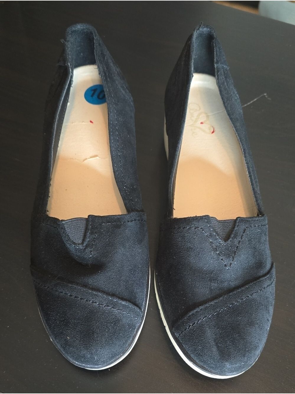 MIA Amore Keana Black Slip-On Comfort Flats MHA0665 - Size 10
